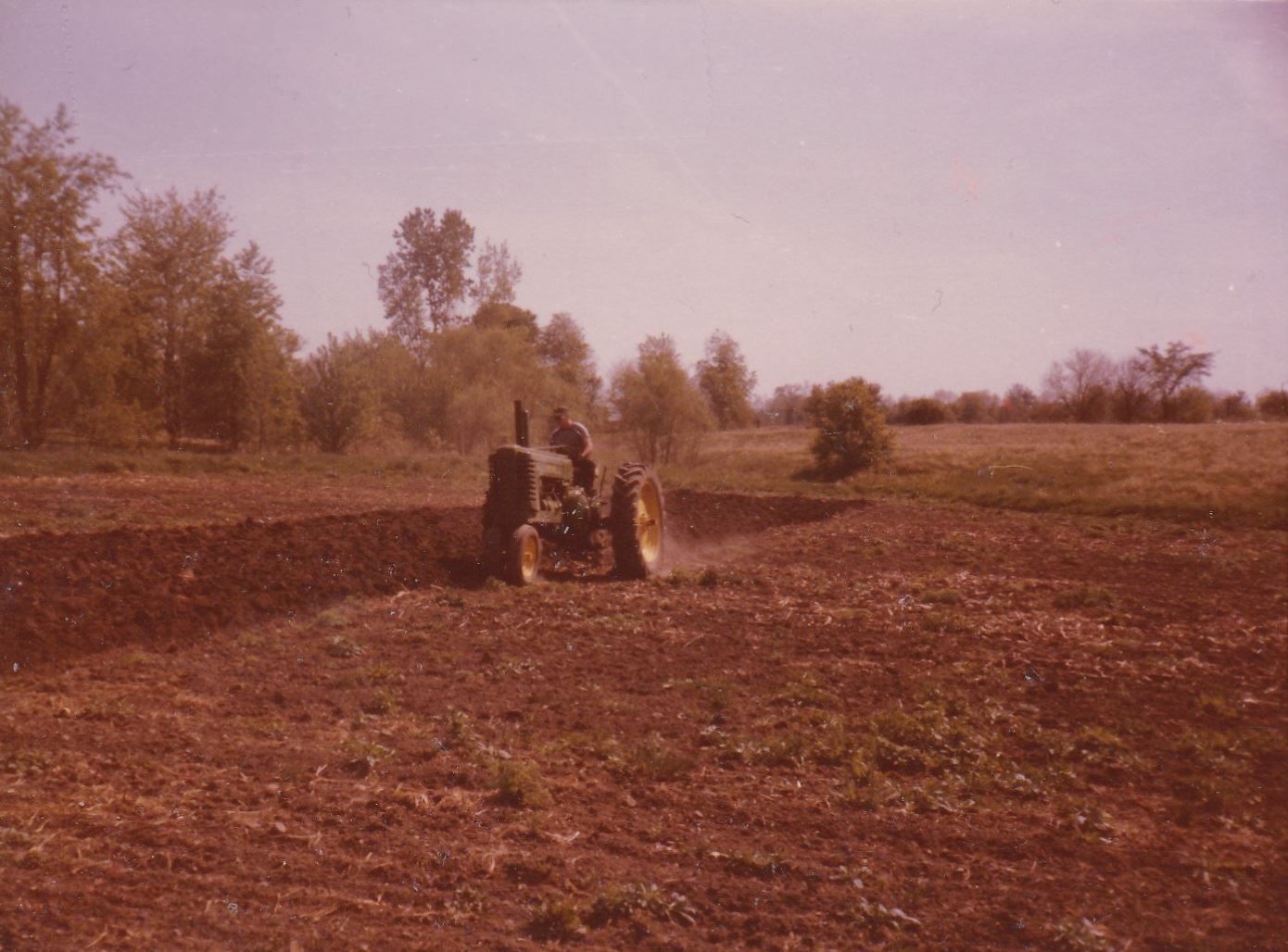 Pictured Jim Jones on his John Deere 50.